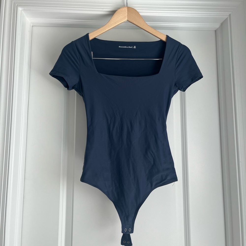 Navy Blue Short Sleeve Bodysuit